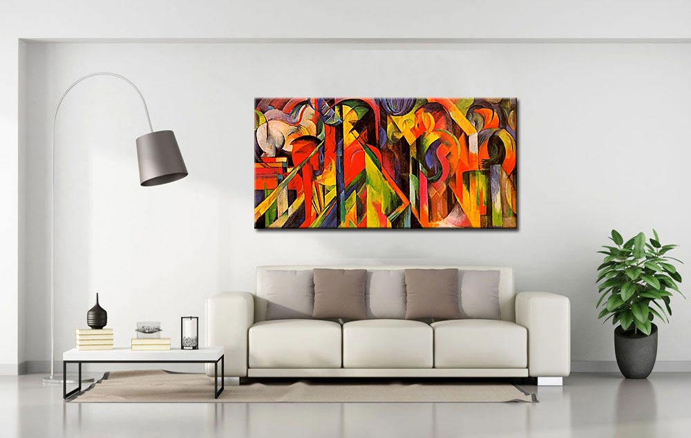 Franz Marc Stallen modern schilderij - Afbeelding 3