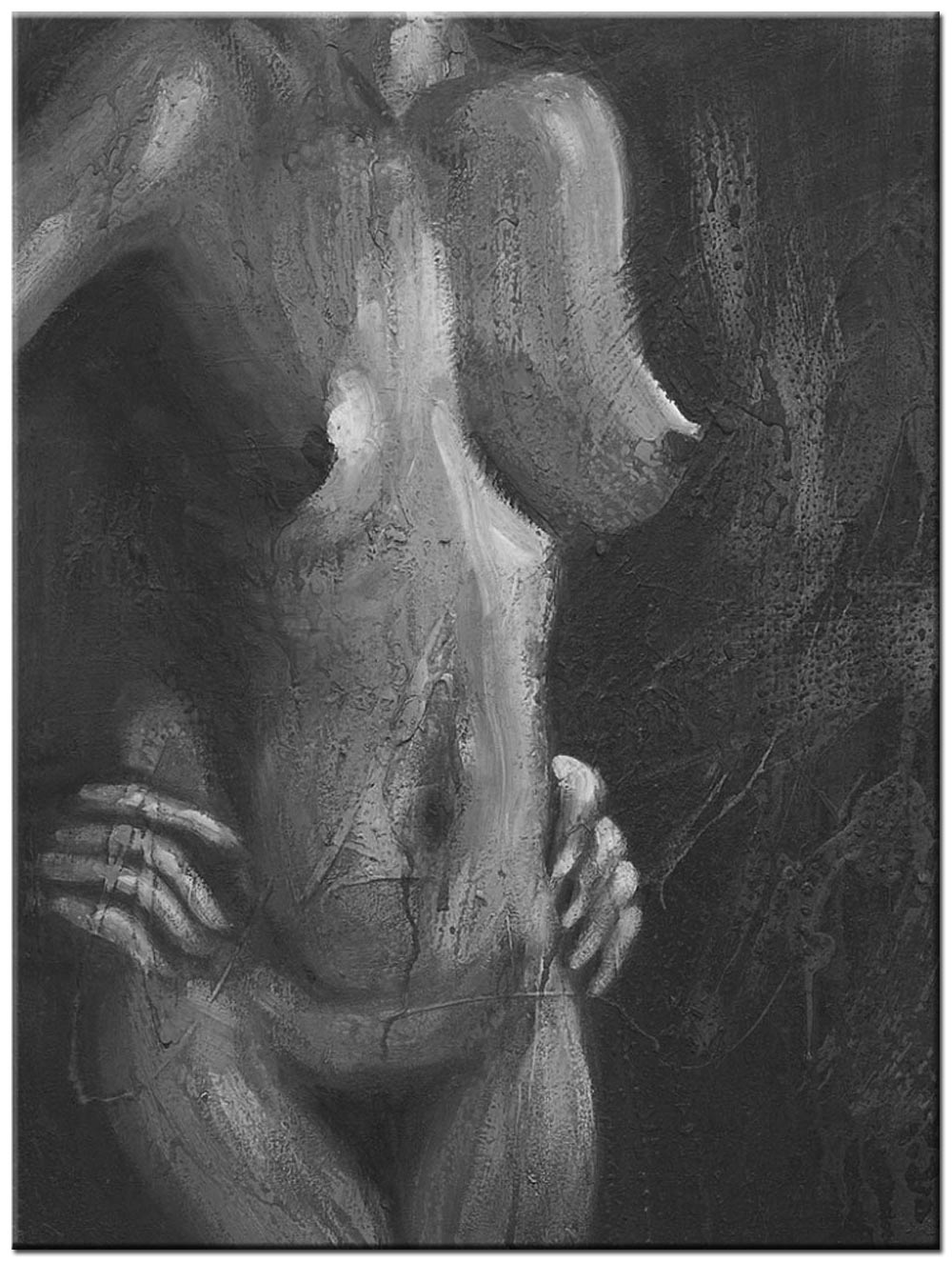 Erotisch schilderij Donkere Verleiding 90x120cm