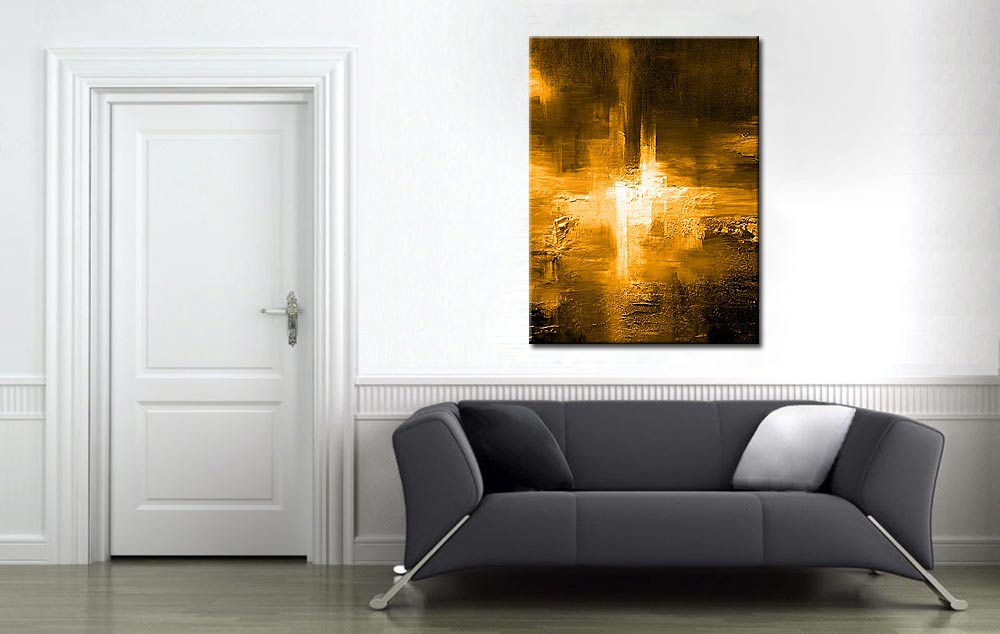 Rijkdom abstract schilderij 90x120cm - Afbeelding 4
