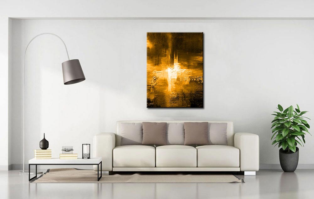 Rijkdom abstract schilderij 90x120cm - Afbeelding 3