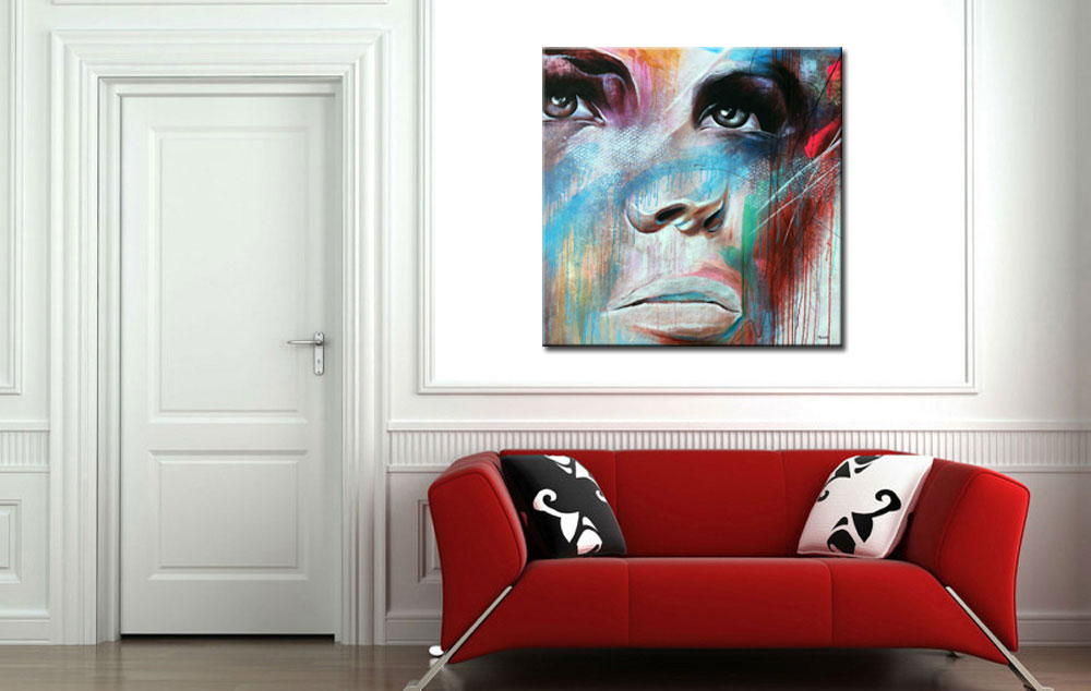 Vrouwen schilderij Vision Above 100x100cm - Afbeelding 5
