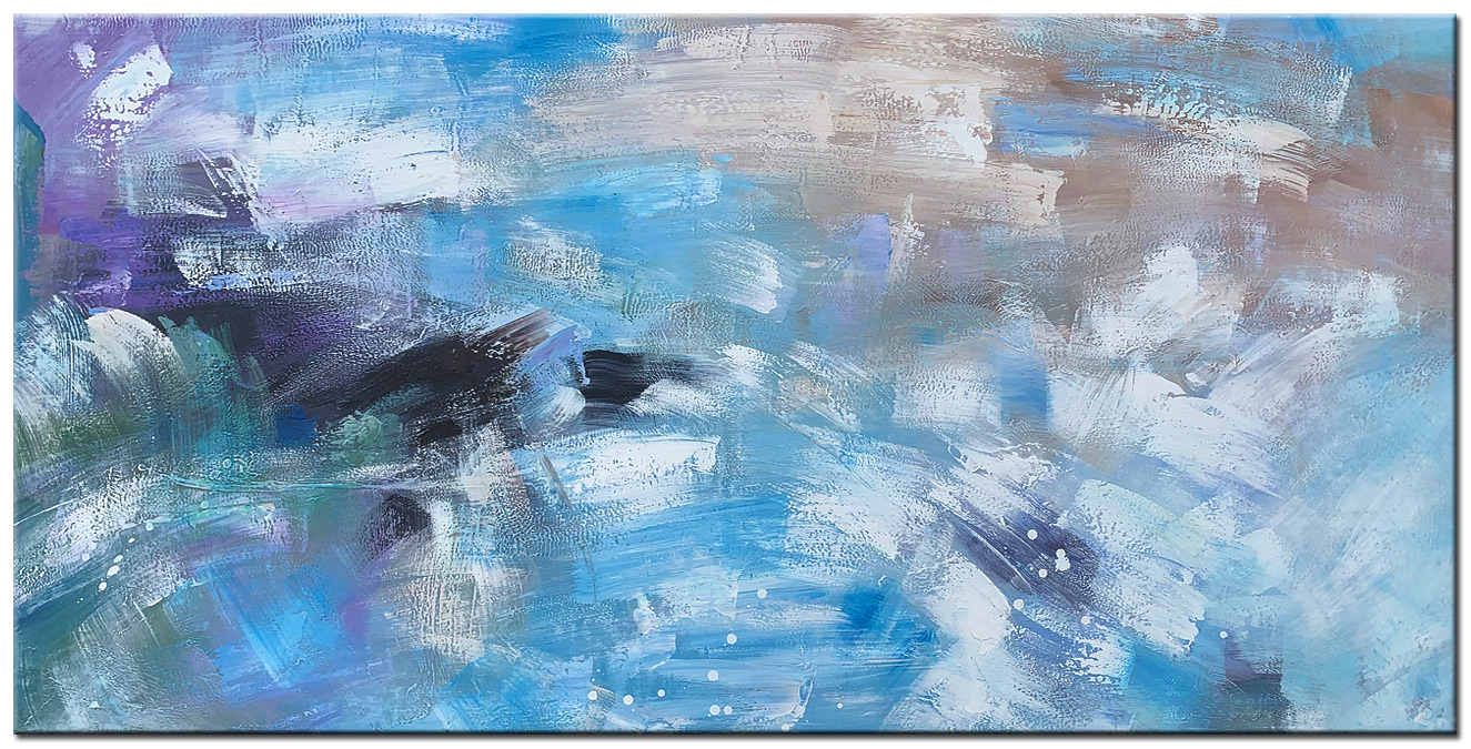 Abstract schilderij Hemelse Lucht 180x90cm