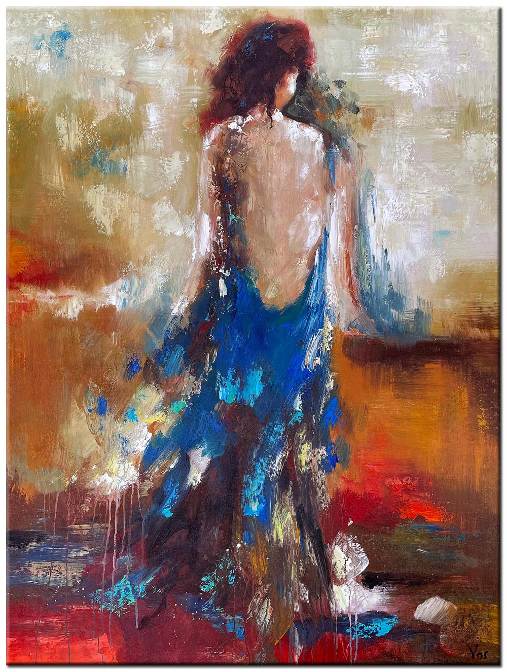 dame modern schilderij