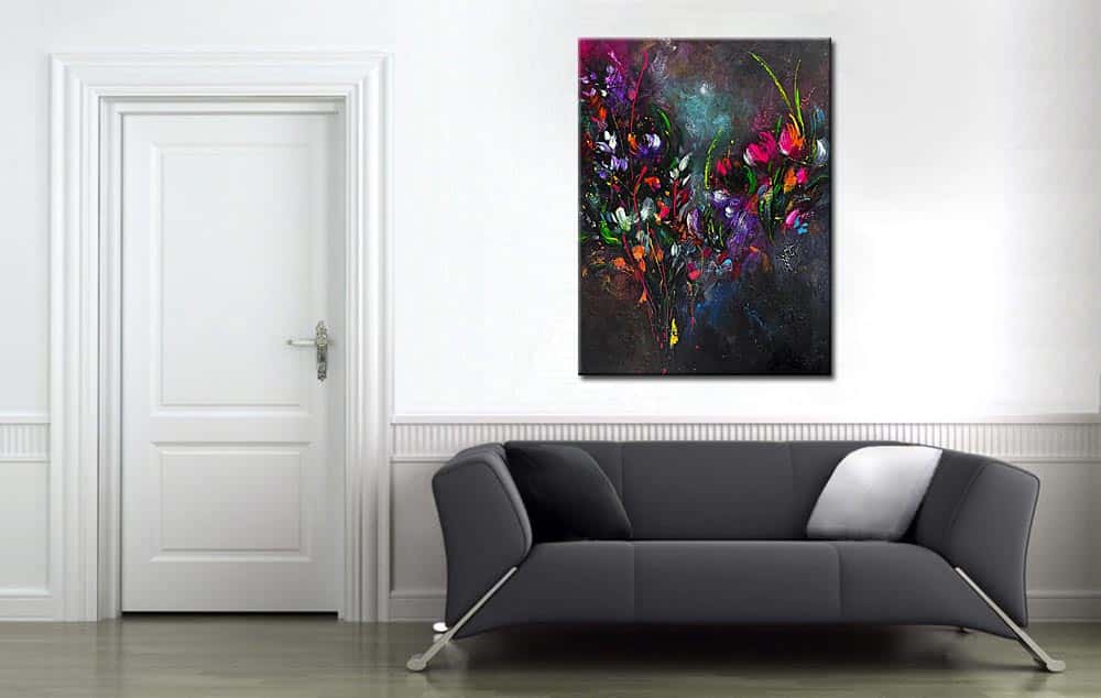 Bloemschilderij Fenna 90x120cm - Afbeelding 4