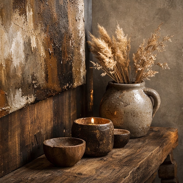 wanddecoratie in stoer en landelijk interieur