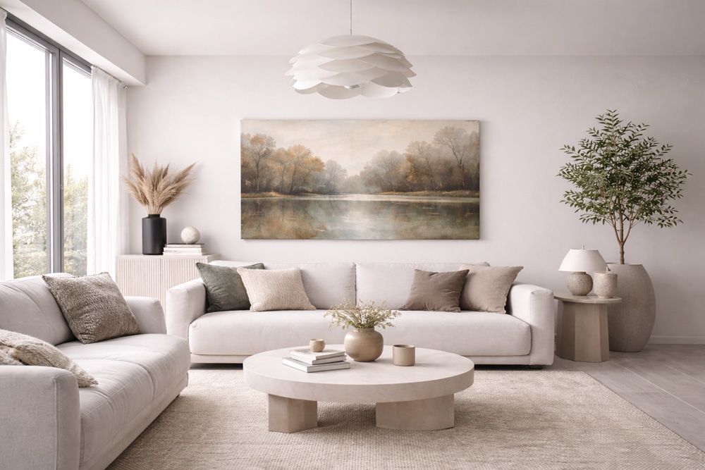 rustig interieur met schilderij