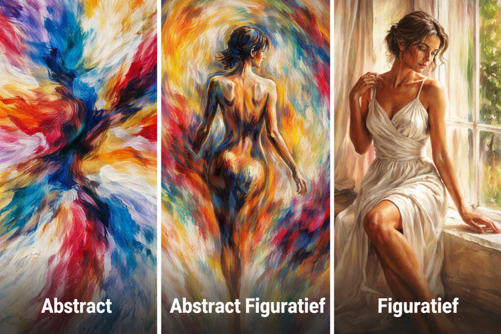 verschil abstract figuratief en figuratief schilderij vergelijking kunststijlen