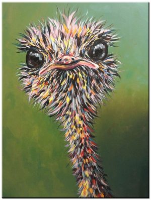 Struisvogel schilderij