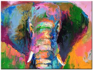 olifant modern schilderij