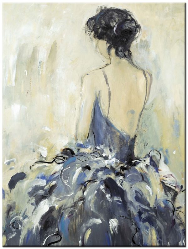 Lady Blue modern schilderij
