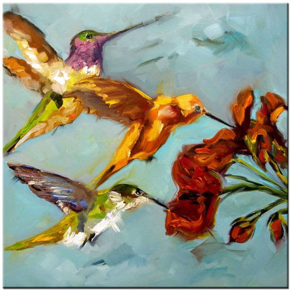 Kolibries modern schilderij