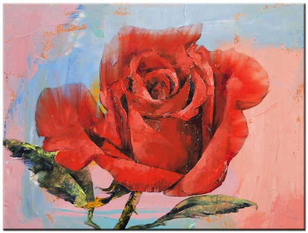 Rode Roos modern schilderij