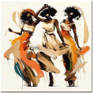 Afrikaanse dames modern schilderij