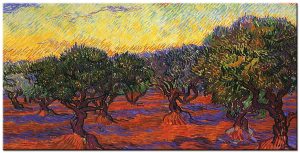 Vincent van Gogh Olijfbomen met Gele Hemel